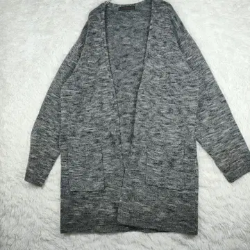 어반 리서치 그레이 니트 가디건 오픈 프론트 M
