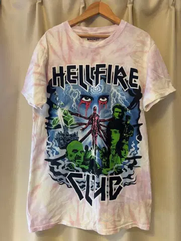 Netflix 공식 기묘한 이야기 타이다이 티셔츠 XS 사이즈