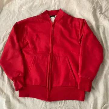 CAMBER 안감 기모 맨투맨 레드 집업 트레이닝복 S