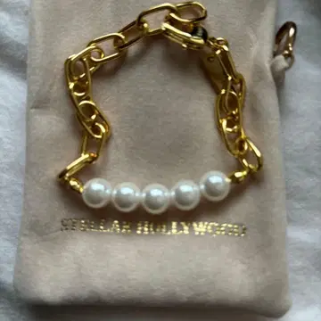 스텔라 할리우드 시라하마 아란 펄 팔찌 골드