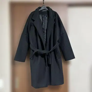 미사용품 블랙 노브랜드 롱 코트