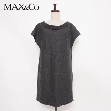 MAX&Co. 울 프렌치 슬리브 U넥 원피스 그레이 L*HD594