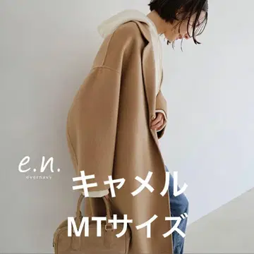 새상품급 에버네이비 리버롱 코쿤 코트 카멜 MT