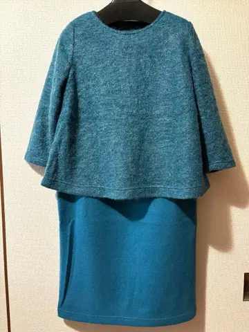 [ 미사용 새상품 ] 긴팔 상의와 점프수트 세트 블루 M