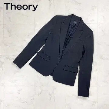 띠어리 울 혼방 테일러드 자켓 총 안감 긴팔 비즈니스 블랙0*HD586