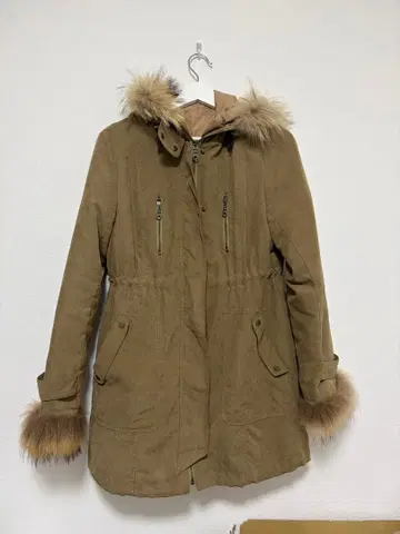 모즈 코트 카키 퍼 포함 3way 여성용 M