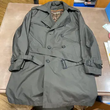 Paul Stuart 다크 그레이 트렌치코트 더블 사이즈 M