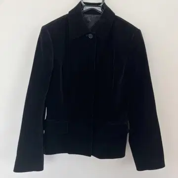 블랙 벨로아 벨벳 자켓