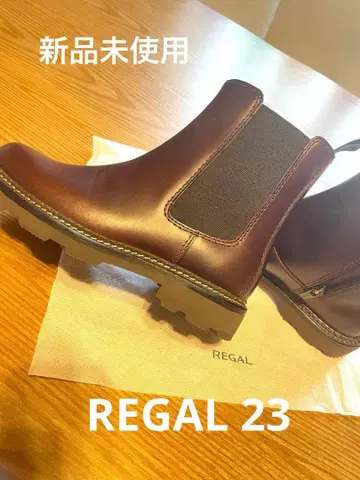 미사용 새상품 REGAL 사이드 고어 부츠 브라운