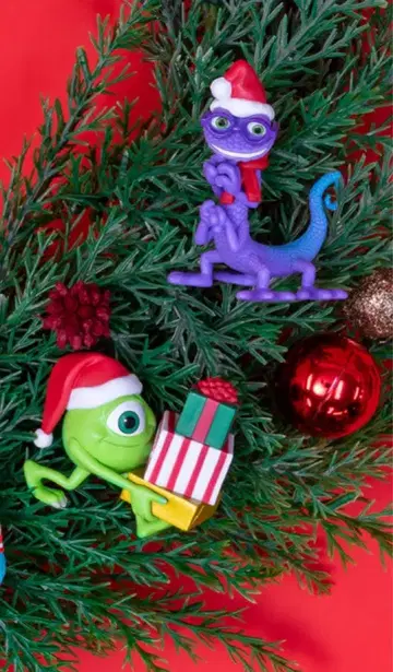 [ 미개봉 ] happy 복권 크리스마스 오너먼트 마이크 랜디 세트