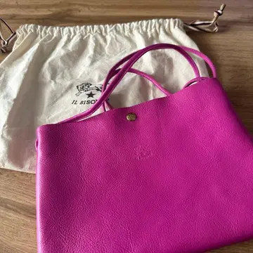 IL BISONTE 핑크 가죽 숄더백