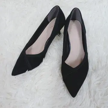 새상품급 rienda 펌프스 스틸레토 스웨이드 24cm 블랙