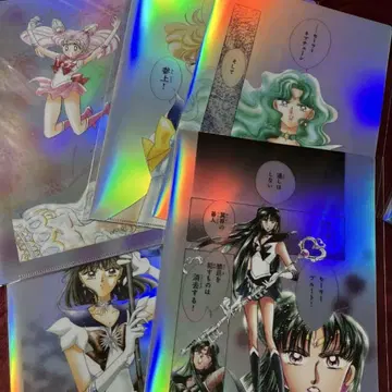 세일러문 카페 오로라 클리어 파일 외부전사 치비문