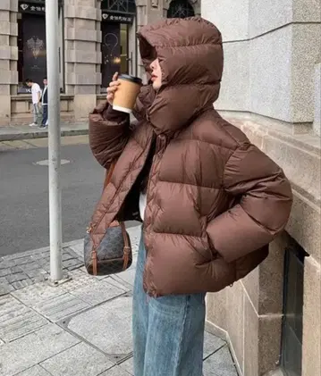 Silly [한국 무드 가득 폭신한 경량 아우터] 에어리 퍼퍼 후디