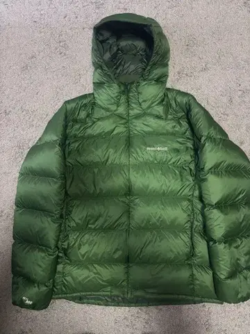 mont-bell 라이트 알파인 다운 후드티 다크 그린