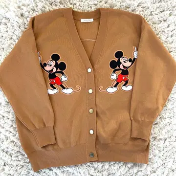 쇼콜라피네 로브 디즈니 미키 100주년 가디건 브라운
