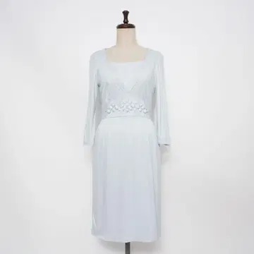 미스아시다 비쥬 타이트 원피스 종아리 기장 색스 블루 7*HD1251