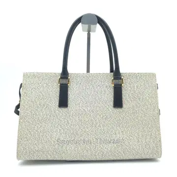 미사용급 사만다 타바사 핸드백 토트백 캔버스 가죽