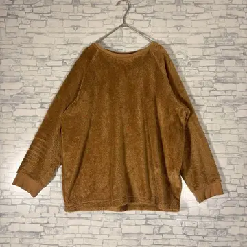 유니클로 플리스 상의 브라운 긴팔 L 사이즈 보아 원단 여성용