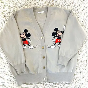 쇼콜라피네 로브 디즈니 미키 가디건 100주년 그레이