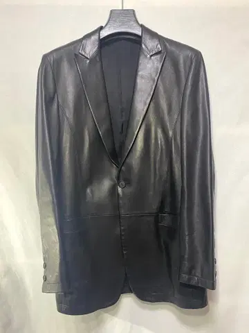 theory 블랙 가죽 테일러드 자켓 36