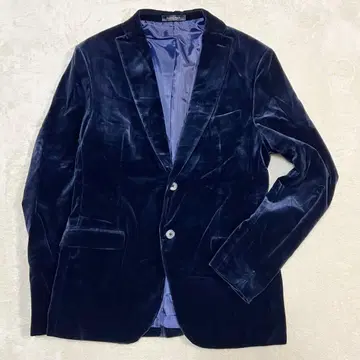 [고품질] ZARA MAN 테일러드 자켓 벨로아 네이비 XL