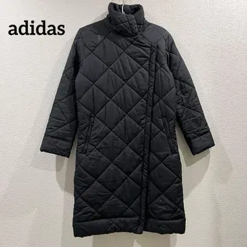 adidas 충전솜 퀼팅 코트 롱 기장 벤치 코트 블랙 여성용 M
