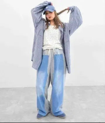 프로필 필독 니코앤드 데님 패치워크 팬츠