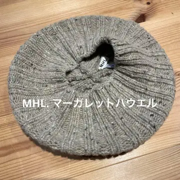 MHL. 베이지 니트 베레모 리브