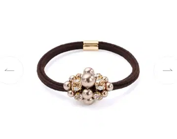 컴플렉스 비스 펄 엘립스 포니 머리끈 라이트 브라운