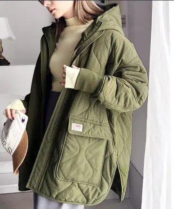 [ Java ] 카키 바라클라바 포함 리버서블 패딩 자켓/XL
