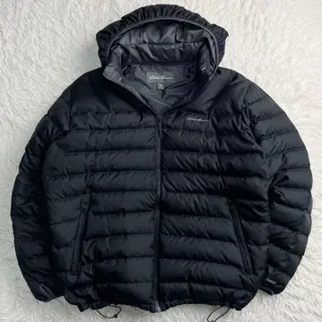 새상품급 XL 사이즈 Eddie Bauer 후데트 다운 자켓 블랙