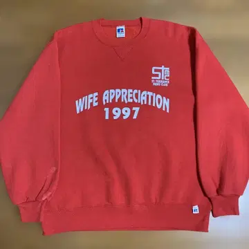 RUSSELL ATHLETIC 러셀 레드 맨투맨 USA제 L