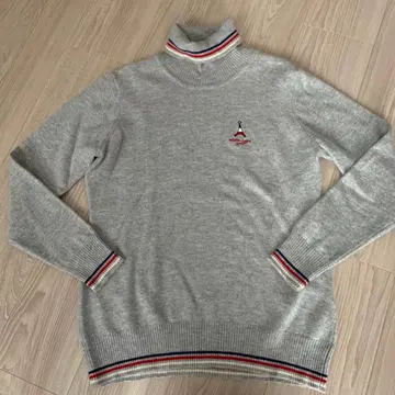 마리 클레르 터틀넥 스웨터 그레이