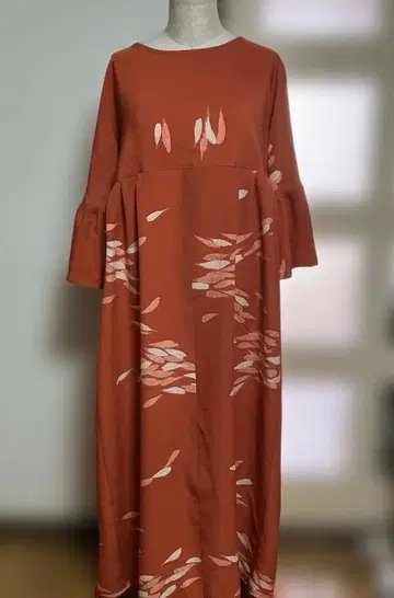 기모노 리메이크  크레이프 원단 턱 롱 원피스