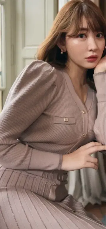 herlipto Suite Room Knit Long Dress