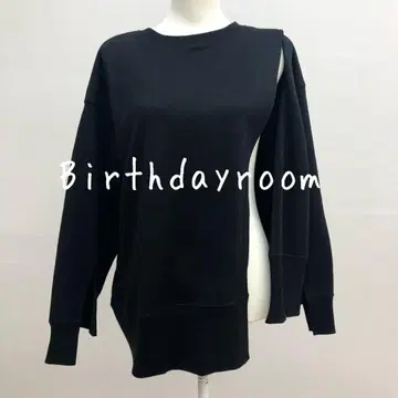Birthdayroom 벌스데이룸 슬릿 긴팔 상의 블랙