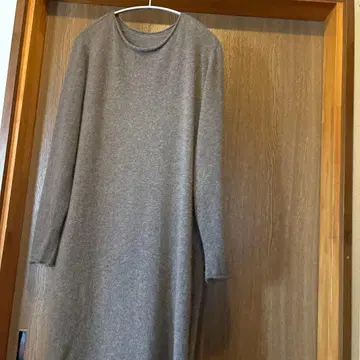 2022 요건 레일 캐시미어 100 코쿤 원피스