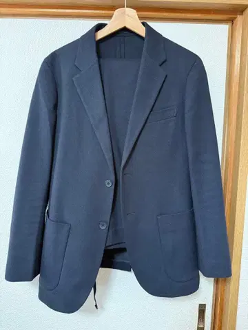 네이비 브러쉬드 저지 셋업 UNIQLO