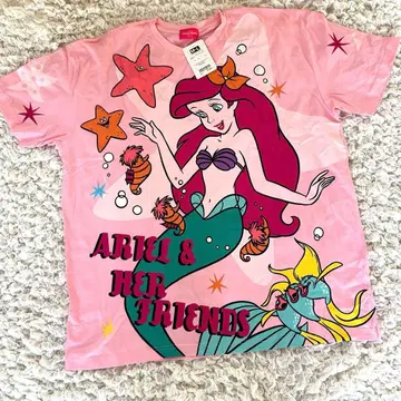 택 포함 새상품 도쿄 디즈니 리조트 인어공주 T셔츠 M L