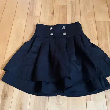 블랙 플레어 스커트 S 사이즈