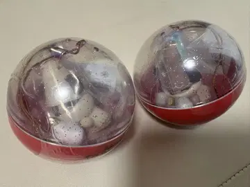 디즈니 크리스마스 리루린린 캡슐 토이 2세트 화이트 베이지