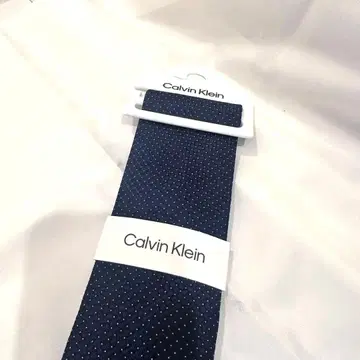 Calvin Klein 네이비 도트 무늬 넥타이 남성용 심플