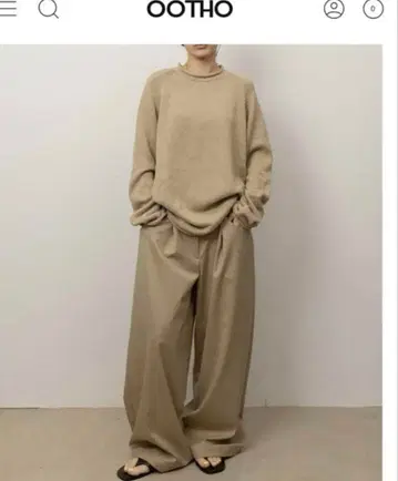 OOTHO 턱 와이드 팬츠