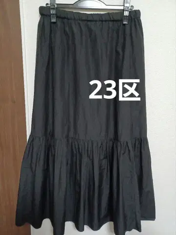 블랙 개더 스커트 사이즈 44