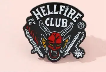 미사용 새상품 핀 배지 헬 파이어 클럽 기묘한 이야기