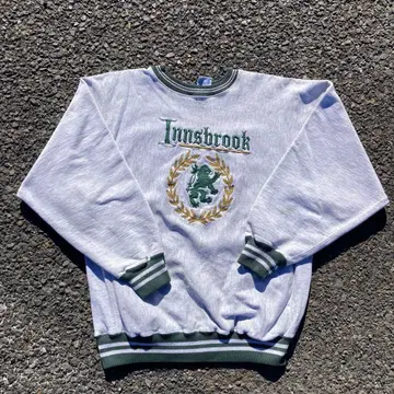 90s 챔피언 올드 잉글리시 리버스 위브 자수 택 USA