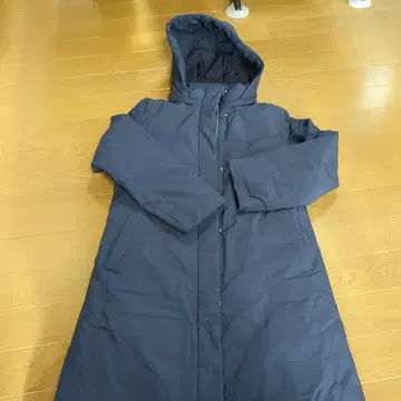 UNIQLO 후드 부착 롱 다운 자켓 S 사이즈 네이비