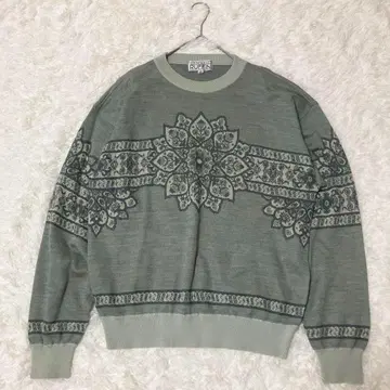 썸머 니트 y2k 디자인 니트 그린 얇은 원단 c-boy 구제 의류