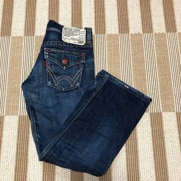 EDWIN 블루 트립 503 L 사이즈 청바지 블루